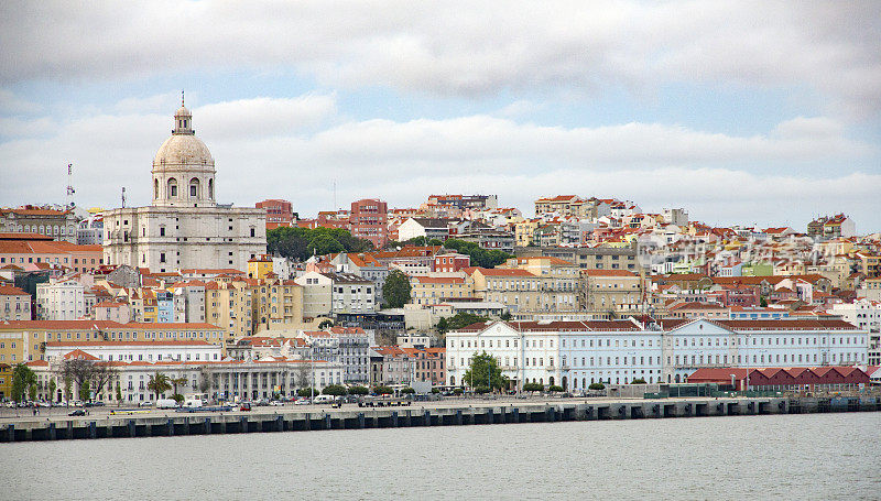 Stock Photo of Lisbon Cityscape with Church of Santa Engrácia